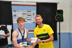 Alex Charnock collect his MU17 prize