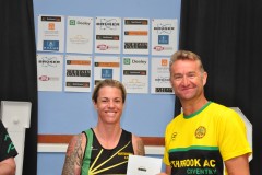 Natasha White collects her 3rd female finisher's prize