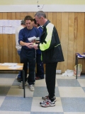 Stuart Keen, collecting his prize.